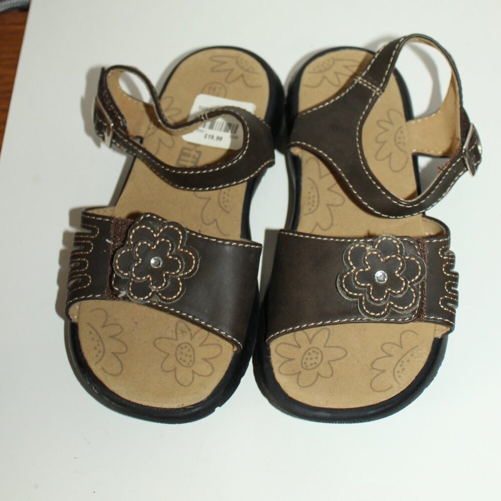 Smart Fit Size 11.5 Brown Sandals Velcro
